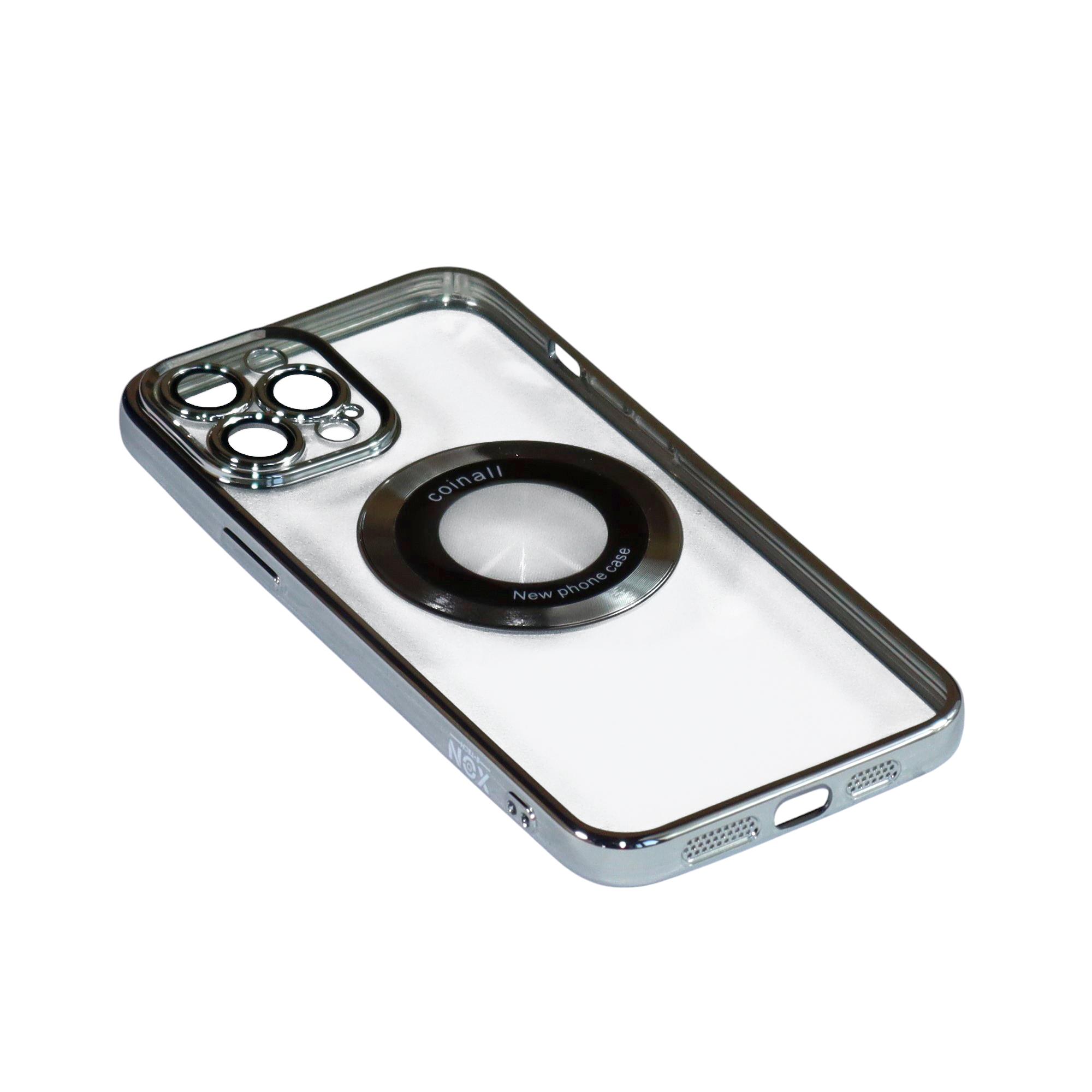 Магнитный чехол XON PhoneCase Magnetic для iPhone 12 Pro Max (PCMC1112400G 68116) Серый/Прозрачный
