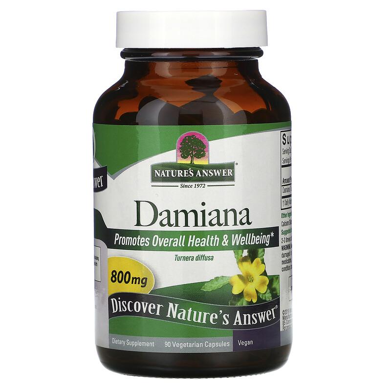 Даміана Nature's Answer Damiana афродизіак тернера розлога 800 мг 90 капсул (1117993316)