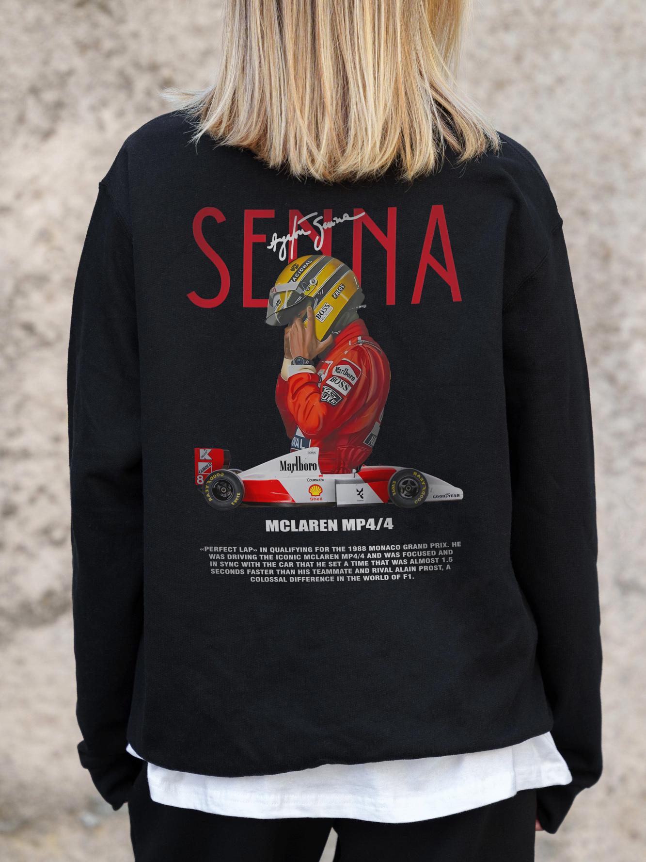 Свитшот оверсайз с принтом Without Senna S/M Black (S/M8055650) - фото 7