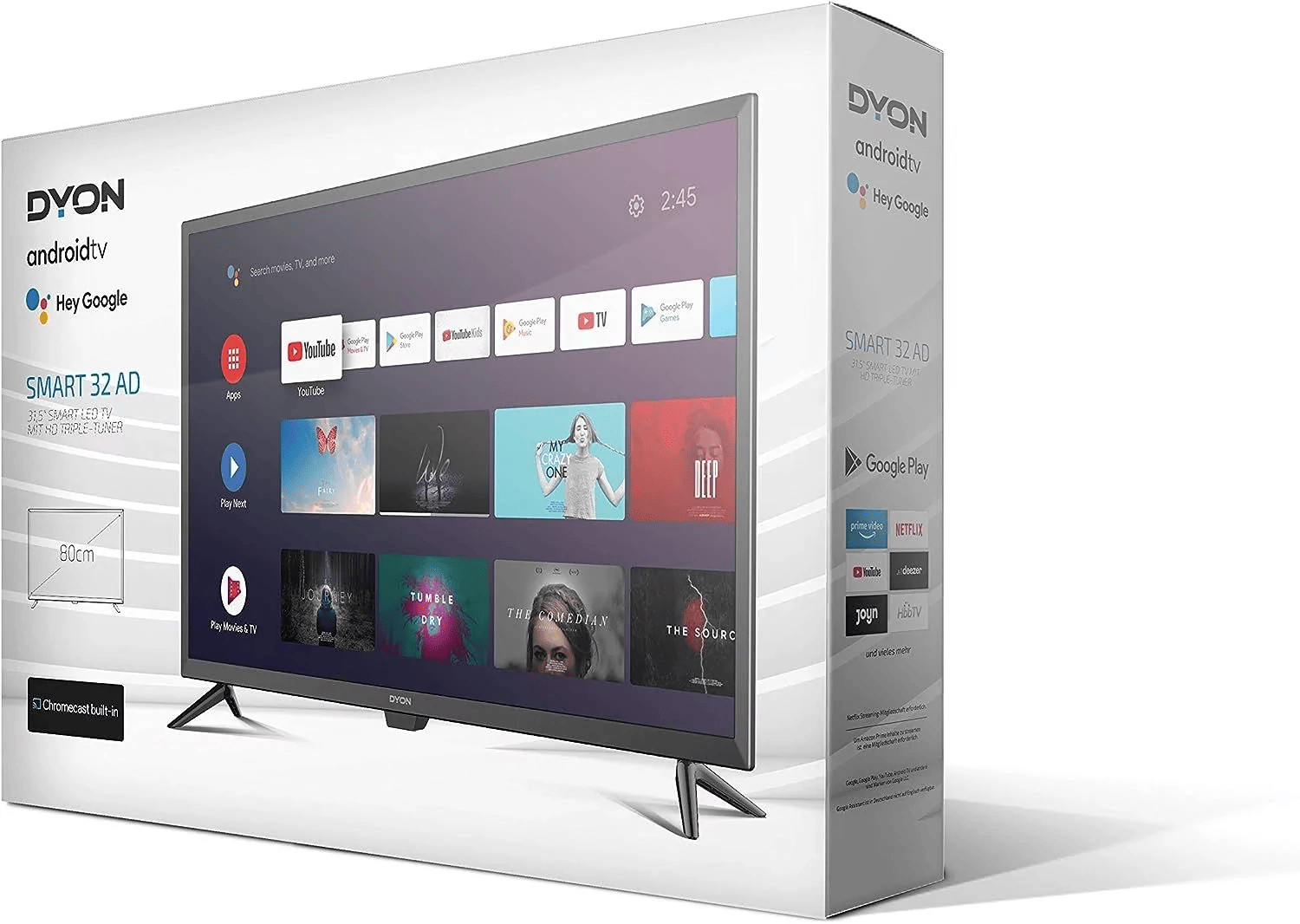 Телевизор Dyon Smart 32 AD Bluetooth/60 ГЦ/HD/Android TV/WI-FI 32" (12165722) - фото 2