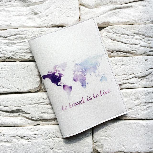Обкладинка для паспорта To travel is to live (087) Обкладинка для паспорта To travel is to live (087)