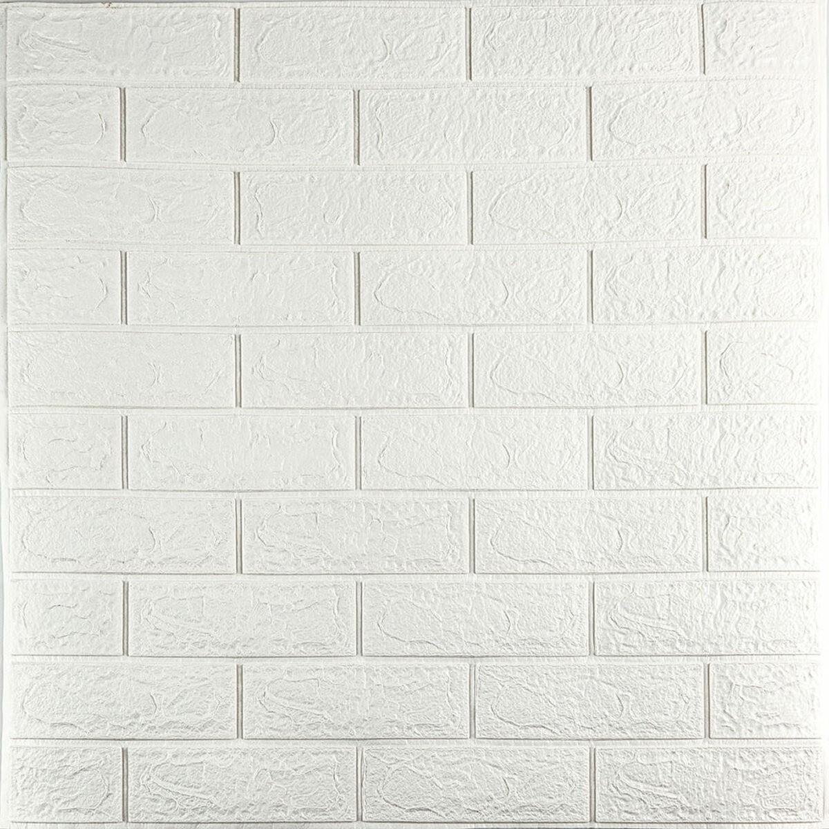 3D-панель Sticker Wall Кирпич 001-3 SW-00000174 700х770х3 мм Белый (iz17031)