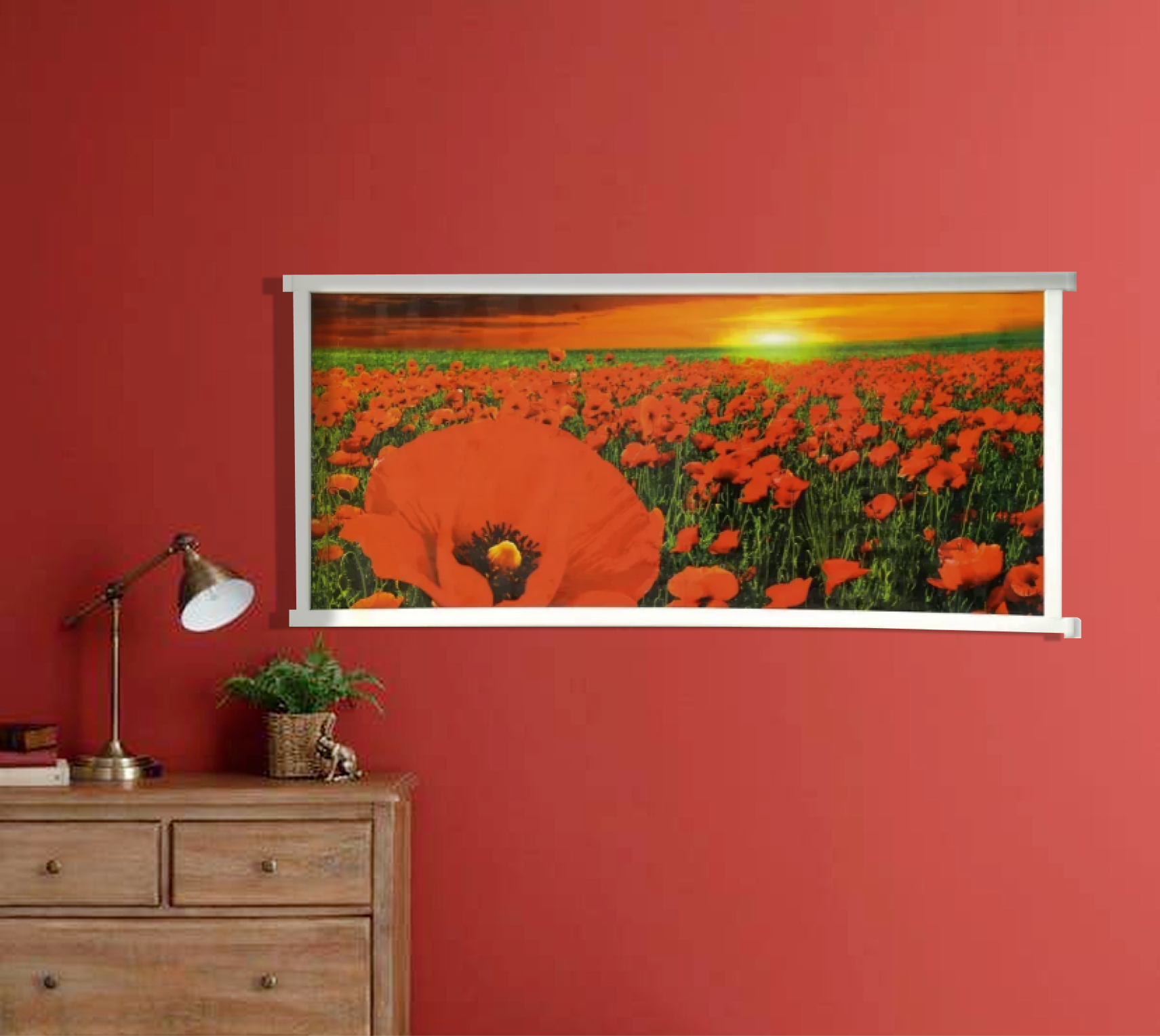 Инфракрасный обогреватель-панель Сейм Картина Маки 200 Вт Красный (su-10001) - фото 2 Инфракрасный обогреватель-панель Сейм Картина Маки 200 Вт Красный (su-10001) - фото 2