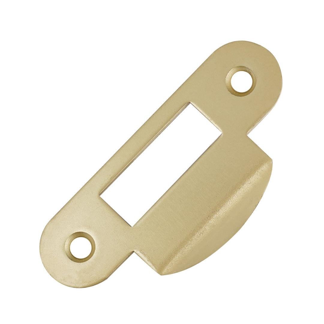 Ответная планка для замка AGB Mediana/Centro с загнутым отбойником Латунь матовая (B01000.13.23)