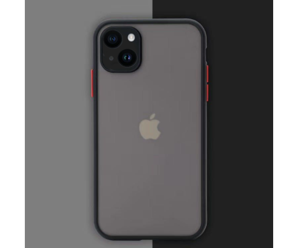 Чехол-накладка TPU Color Matte Case для Apple iPhone 14 Черный - фото 1