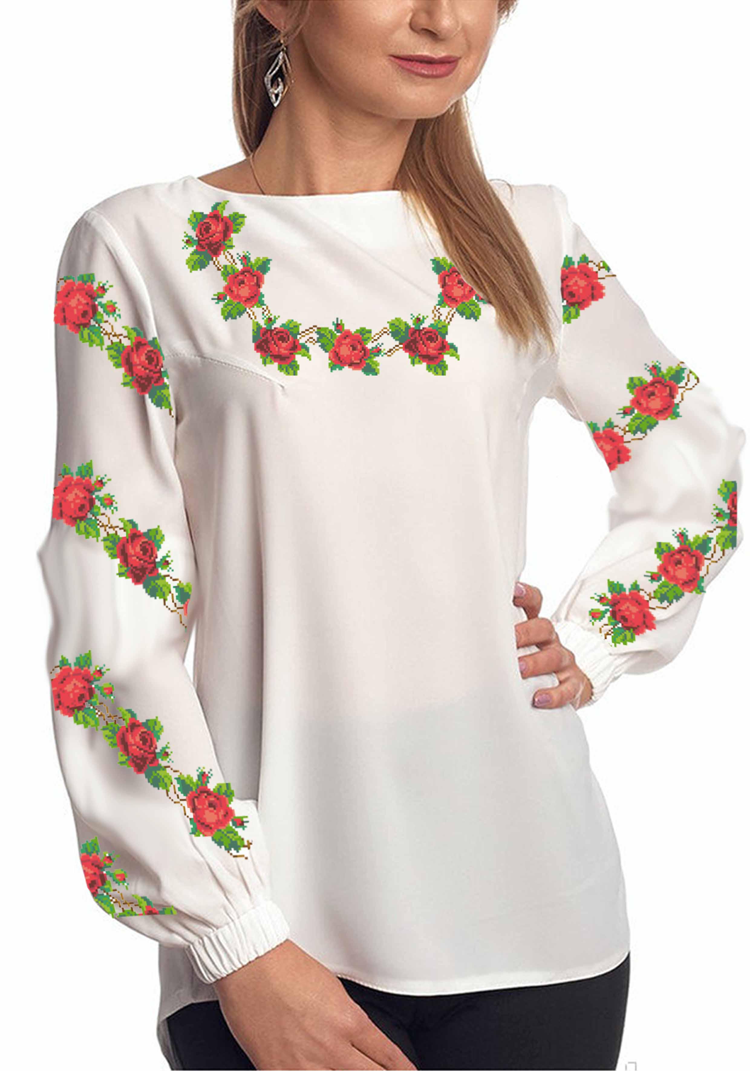 Заготовка для вышивки нитями или бисером рубашка СЖ-416 домотканое полотно