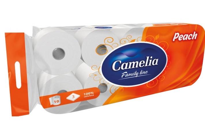 Туалетная бумага CAMELIA Персик 3-слойный 10 шт. (2644977451)