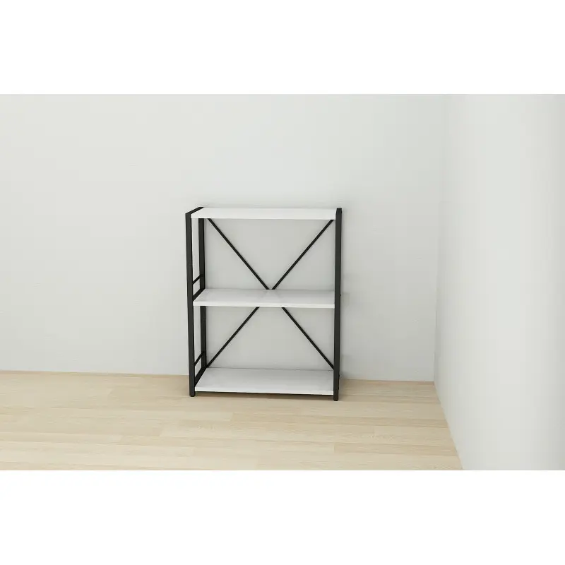 Шкаф книжный Ferrum Decor Конект 60х28х75 см Белый (28420319)