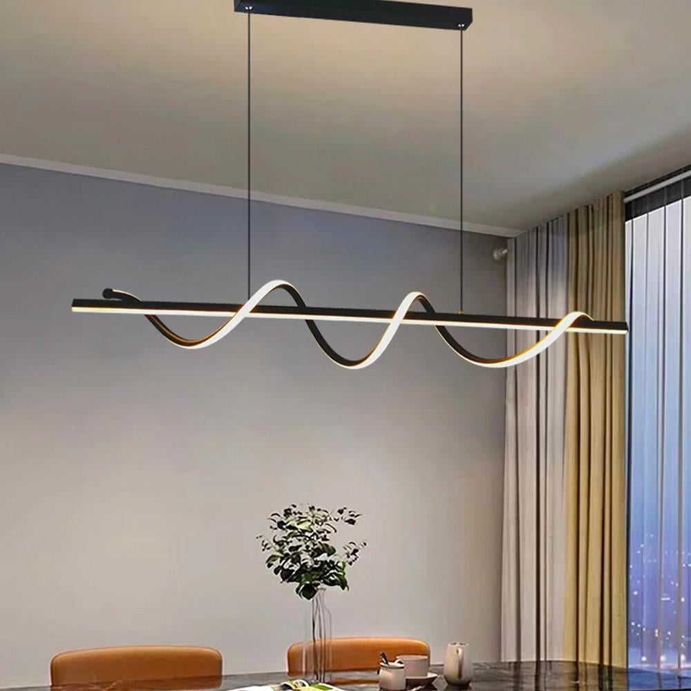 Люстра закрученная LED 120 см Черный (H22L-1200 BK)