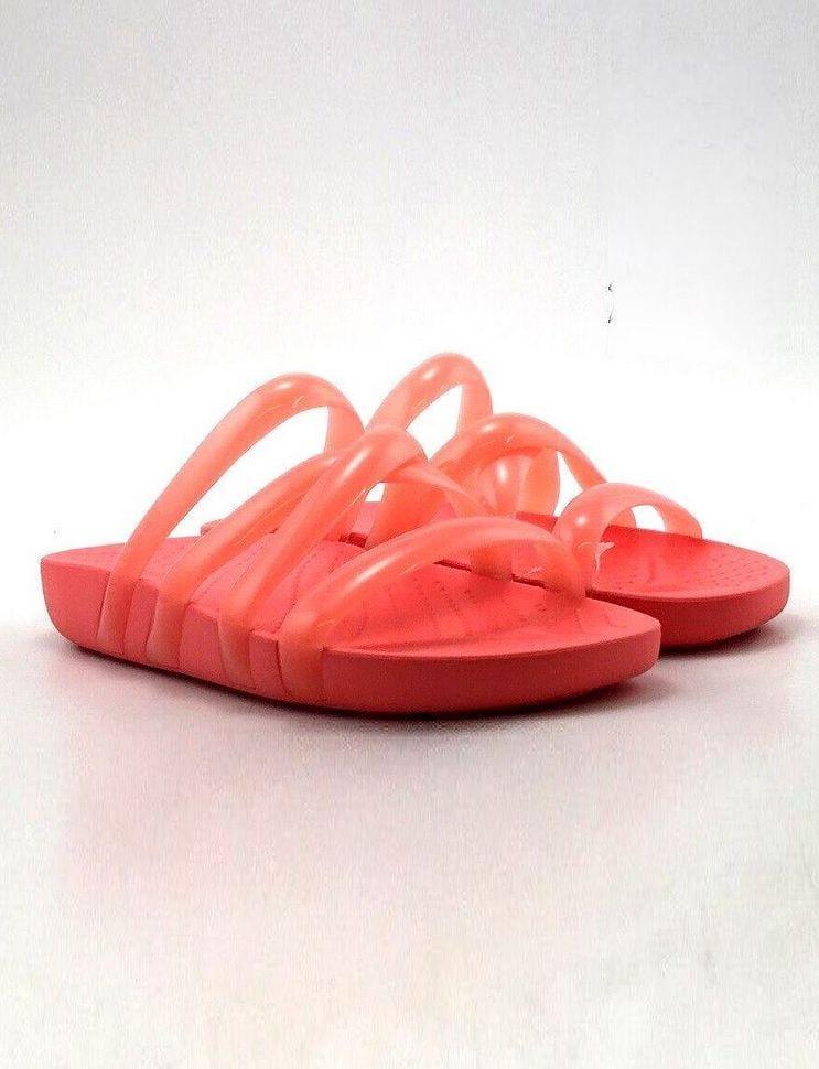 Шльопанці жіночі утеплені Crocs Splash Glossy Strappy Sandal Neon Watermelon р. 37-38 Помаранчевий (14841) - фото 2 Шльопанці жіночі утеплені Crocs Splash Glossy Strappy Sandal Neon Watermelon р. 37-38 Помаранчевий (14841) - фото 2