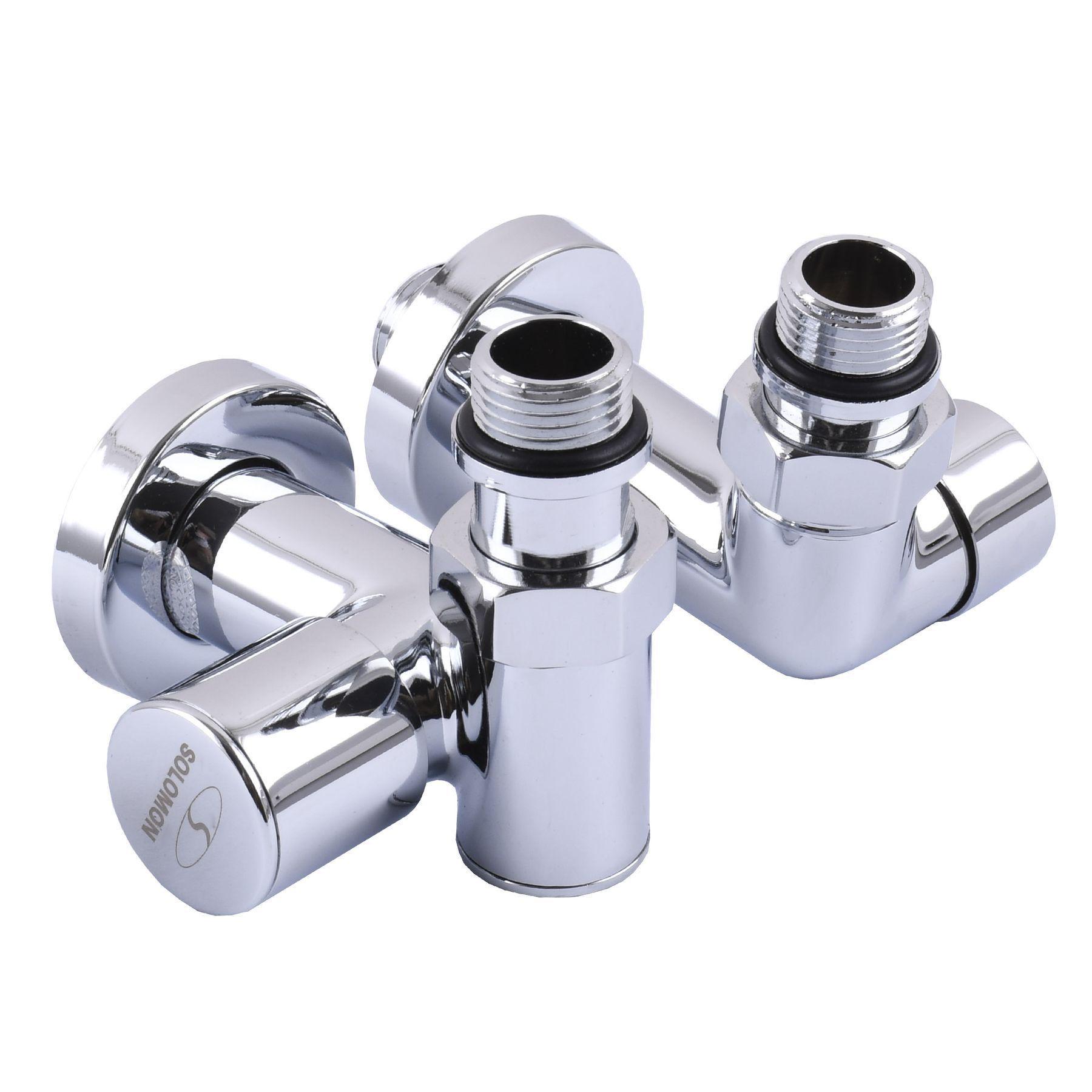Кран вентильный угловой с американкой Solomon LUX 1/2" 7777 TEN 2 шт. Chrome (000018575)