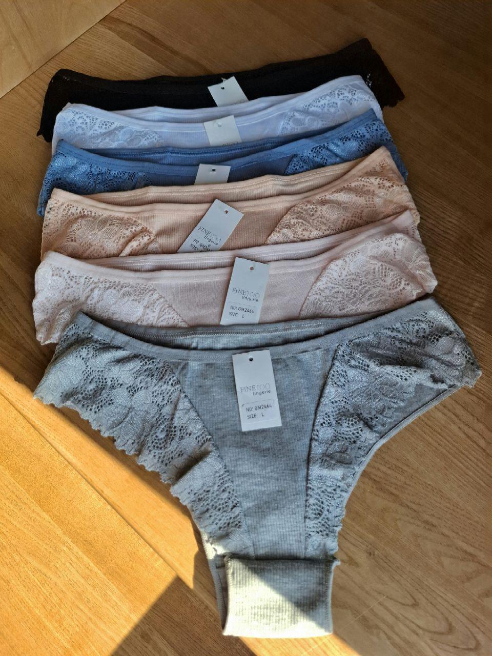 Набор женских трусиков в рубчик 6 шт. L (2464)