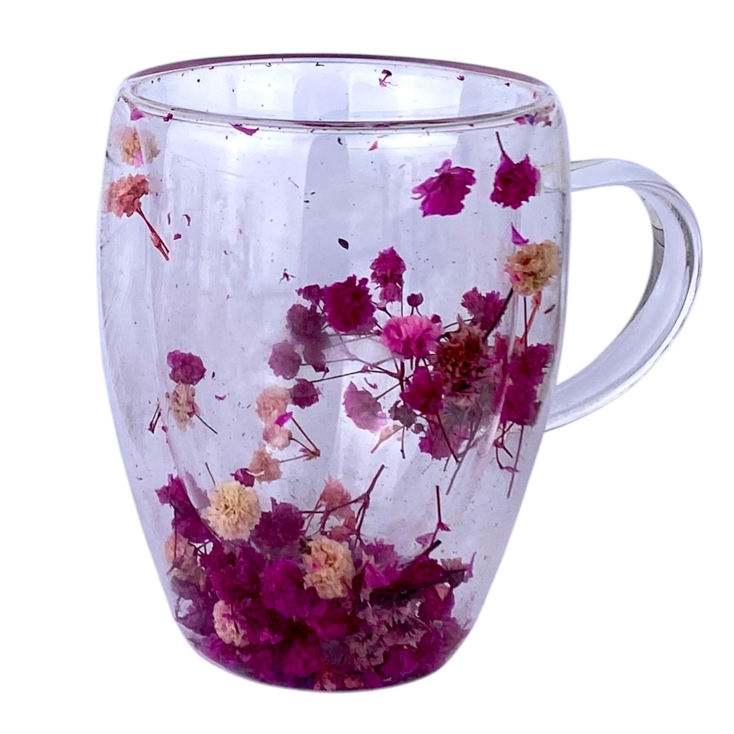 Чашка с двойным дном с сухоцветами розовыми 350 мл Прозрачный (4104) Чашка с двойным дном с сухоцветами розовыми 350 мл Прозрачный (4104)