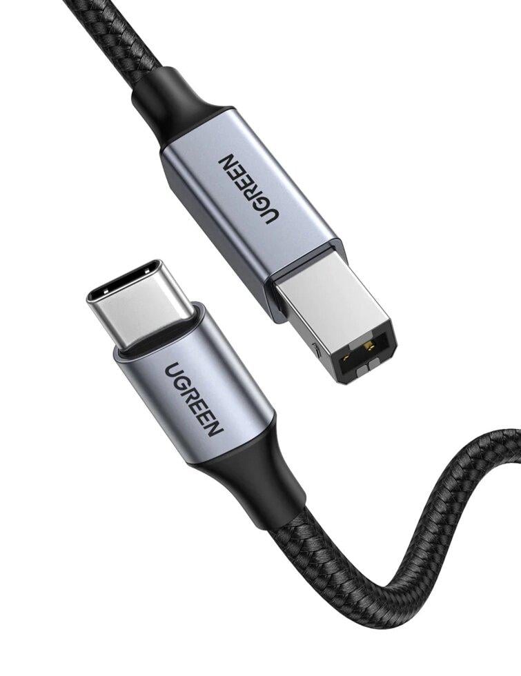 Кабель UGREEN US370 USB B to USB-C 2 м Aluminium (80807)