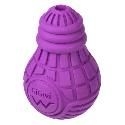 Игрушка для собак лампочка Gigwi Bulb Rubber резиновая L Фиолетовый - фото 2