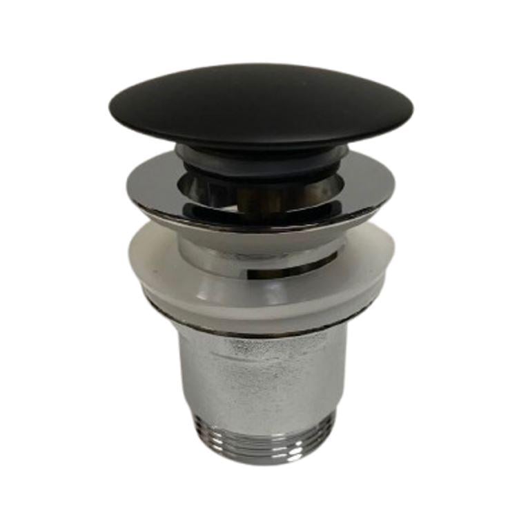 Донный клапан Lavita Orion click-clack с переливом Черный матовый (5900378346098)