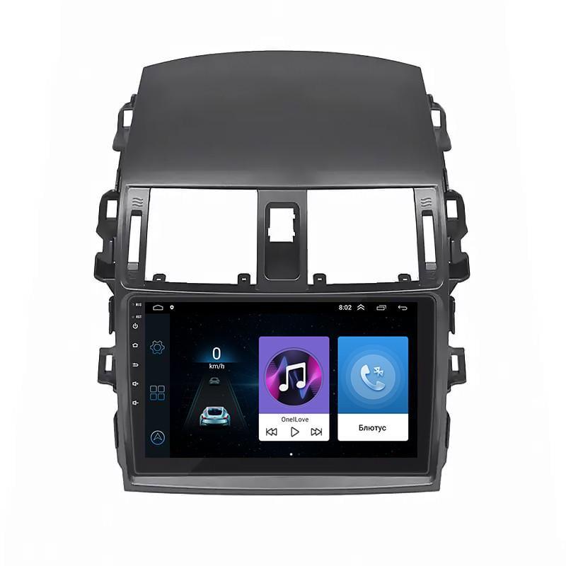 Автомагнітола штатна Lesko для TOYOta Corolla IX E120/E130 рестайлінг 2003-2007 9" 1/16Gb Wi-Fi GPS Base