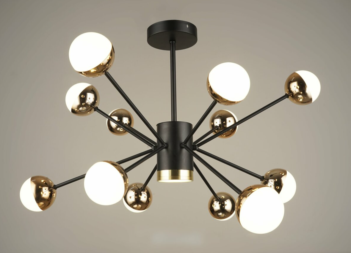 Люстра подвесная Sirius B N4187/12 BK/FGD светодиодная