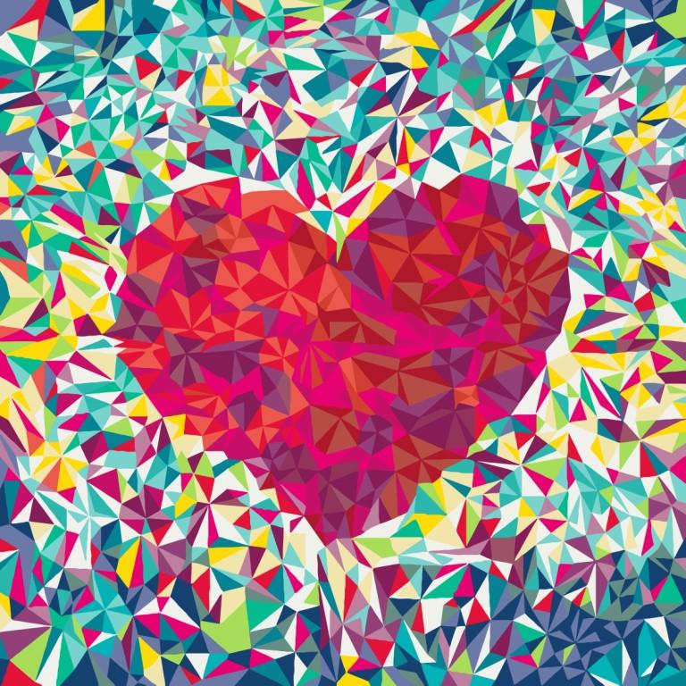 Картина за номерами Ідейка Серце поп-арт 40x40 см (skl-КНО2039)