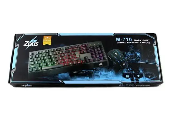 Клавиатура проводная игровая Gaming Keyboard M 710 LED с подсветкой и мышка (1966976605)