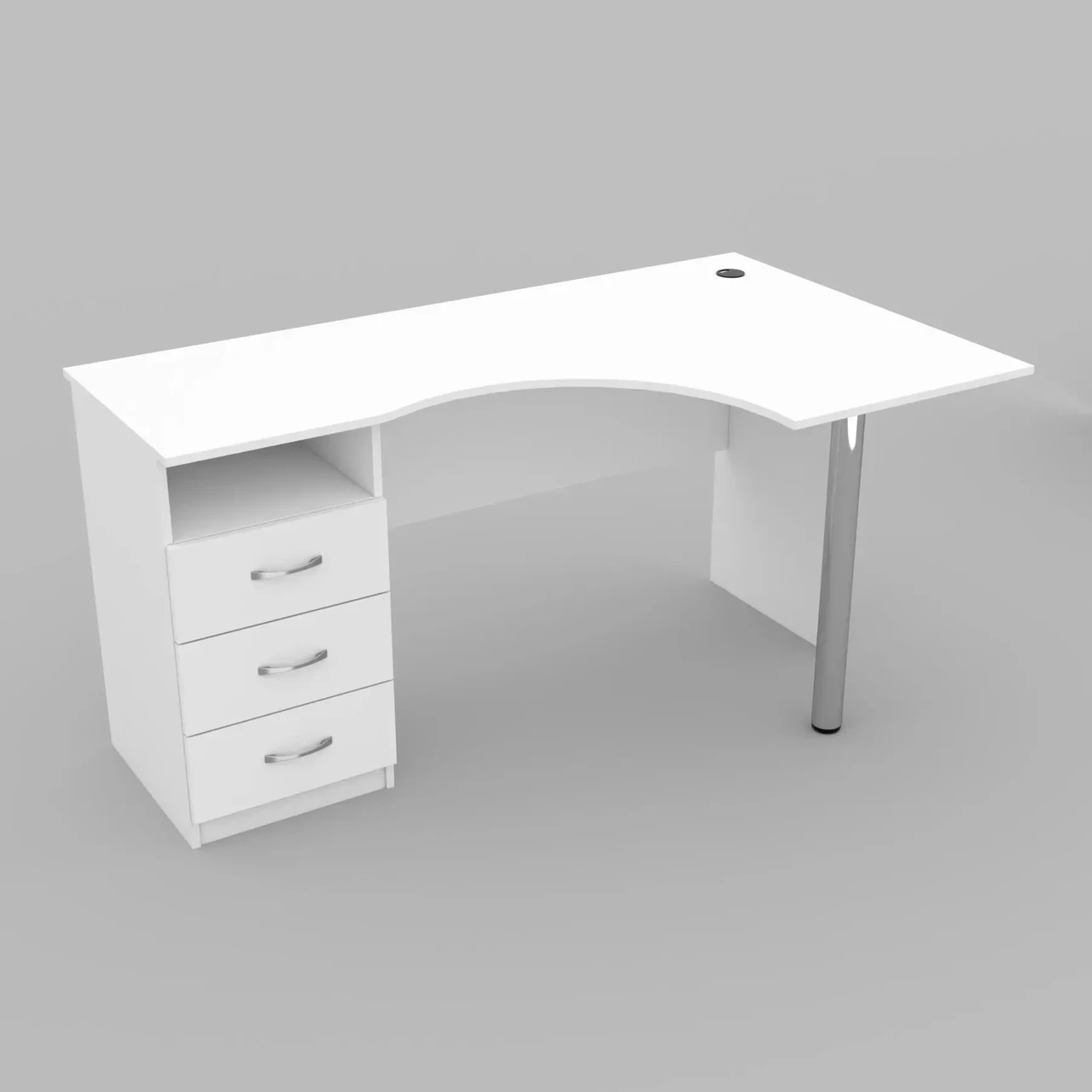 Стол компьютерный угловой Kontinent ОСК-2 150х90х76 см Белый (84917478)