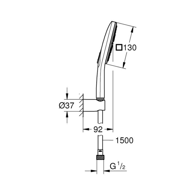 Душовий комплект Grohe Rainshower Smartactive 26589000 Хром (82655) - фото 2