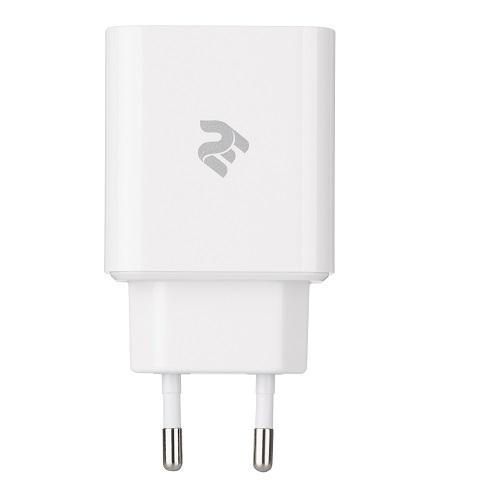 Зарядний пристрій 2E WC1USB18W-W 18 Вт 1хUSB-A QC Білий - фото 1