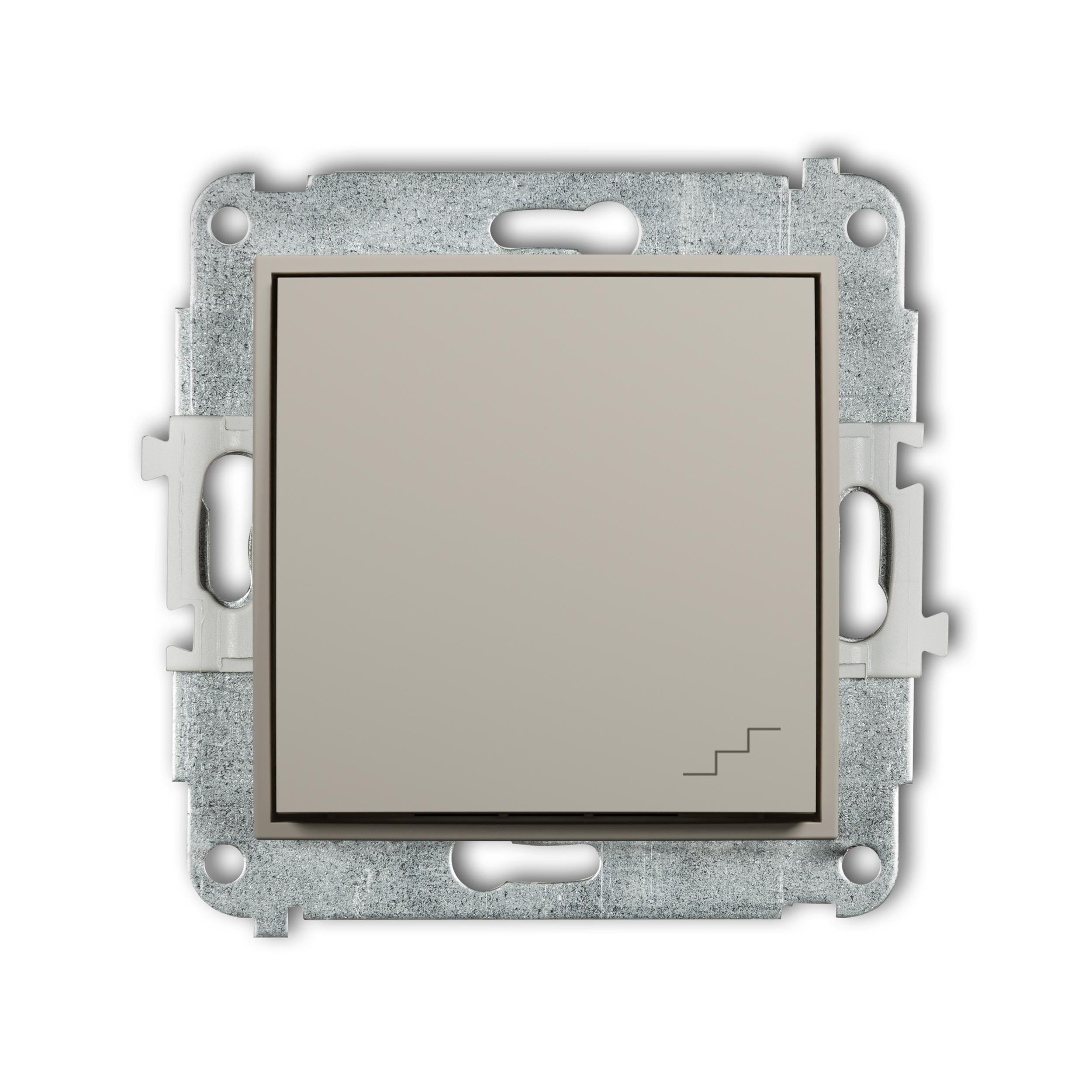 Выключатель 1-клавишный проходной Karlik Mini Taupe (60MWP-3)
