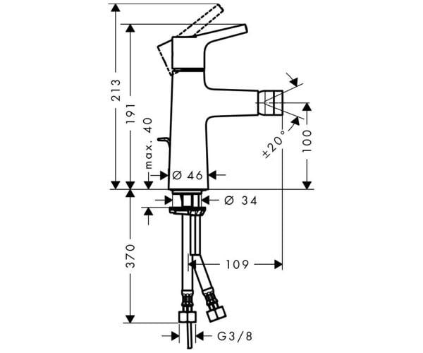 Змішувач для біде Hansgrohe TALIS S (72200000) - фото 2