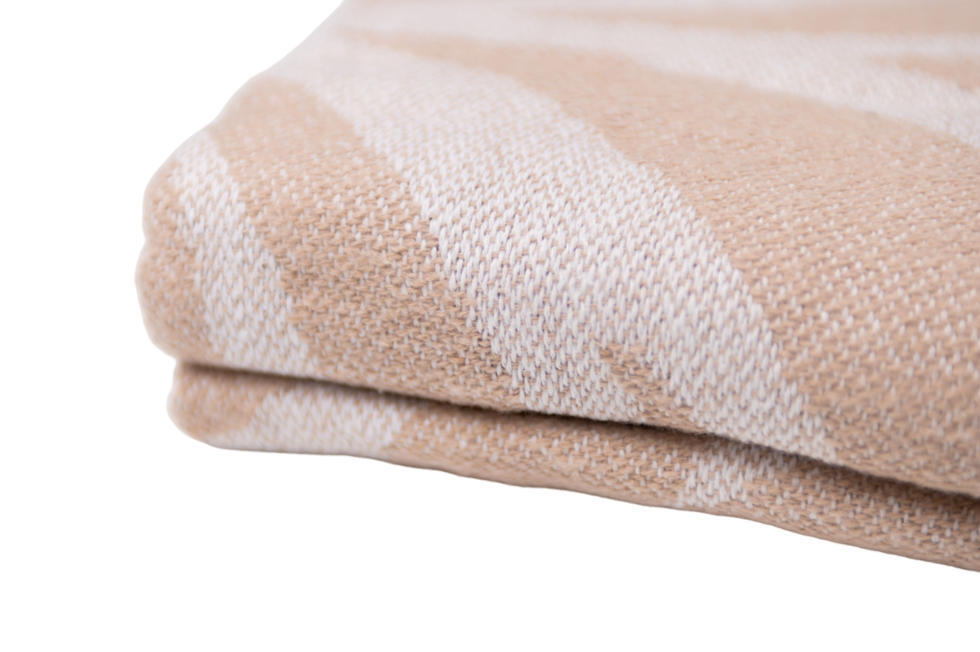 Плед жакардовий Vladi Валенсия CAMELIA 140х200 см см Білий/Піщаний (11347) - фото 4 Плед жакардовий Vladi Валенсия CAMELIA 140х200 см см Білий/Піщаний (11347) - фото 4