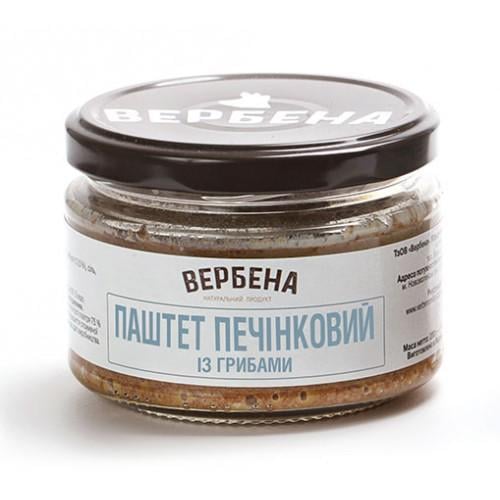 Консерва Вербена Паштет печінковий із грибами СКО 0,2 кг (9668)