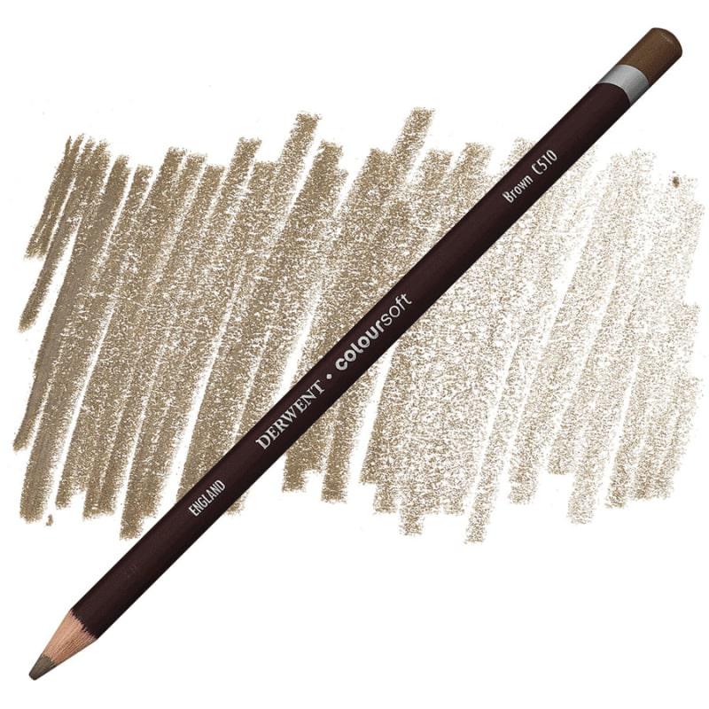 Олівець кольоровий Derwent Coloursoft С510 Коричневий (701003)