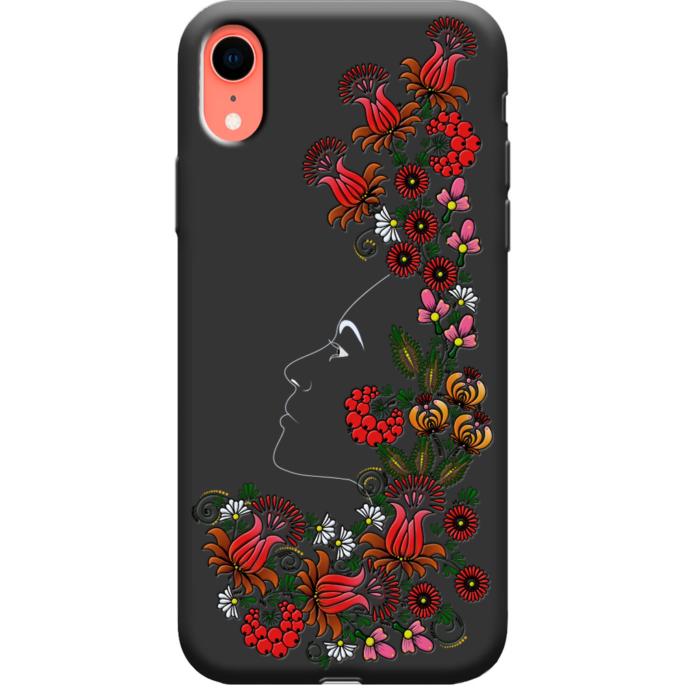 Чехол Boxface iPhone XR 3D Ukrainian Muse Черный силикон (35417-bk64-38739)