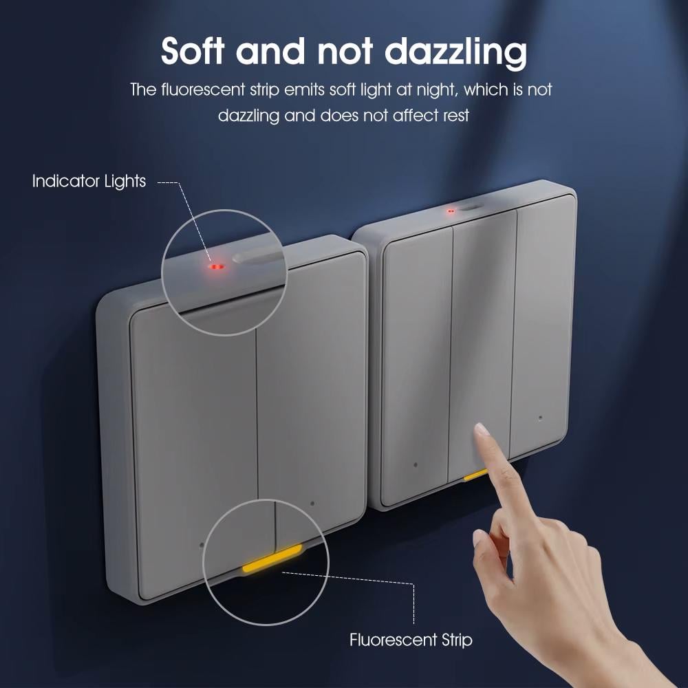 Вимикач механічний Tuya RF433 EU Wi-Fi на дві лінії Чорний (MG-KG120-B2-WIF-433-EU-C) - фото 5