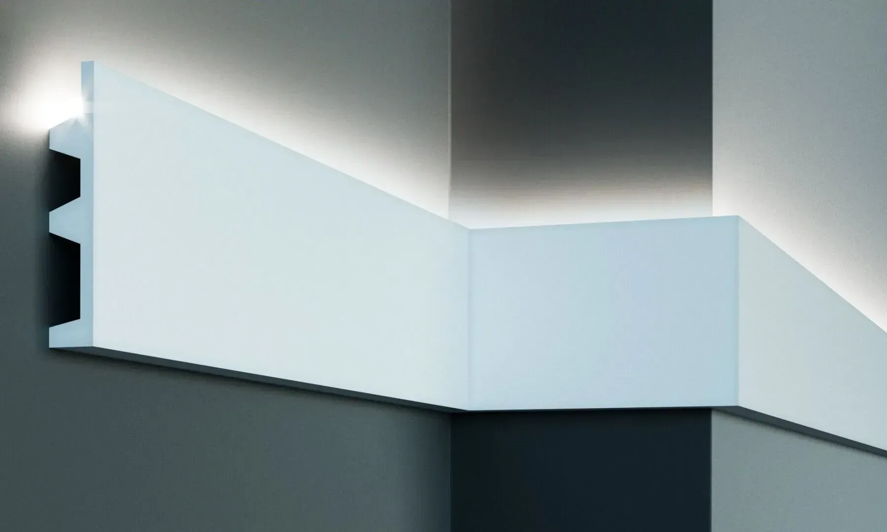 Молдинг поліуретановий Tesori для LED освітлення 142x25x2000 мм (KF 505)