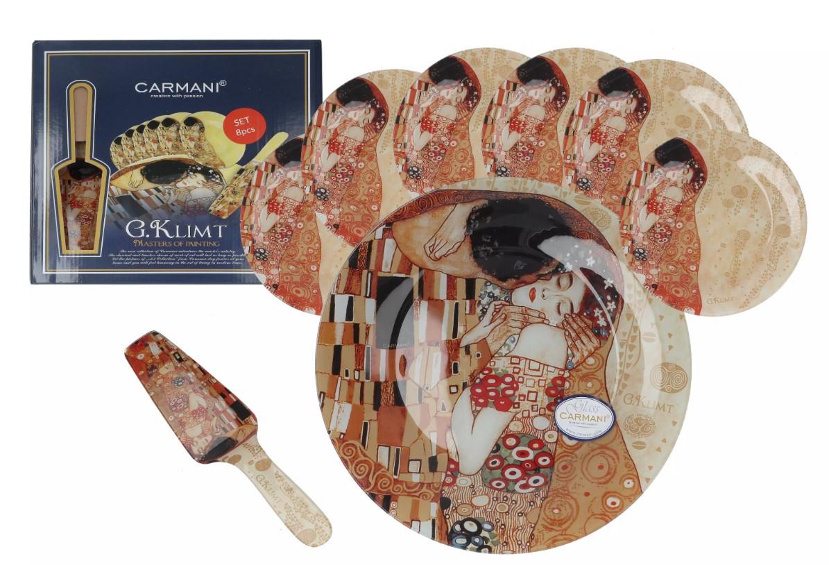 Набор десертный Carmani Климт Поцелуй блюдо 1 шт./десертные тарелки 6 шт./лопатка 1 шт. (198-7100) - фото 2 Набор десертный Carmani Климт Поцелуй блюдо 1 шт./десертные тарелки 6 шт./лопатка 1 шт. (198-7100) - фото 2