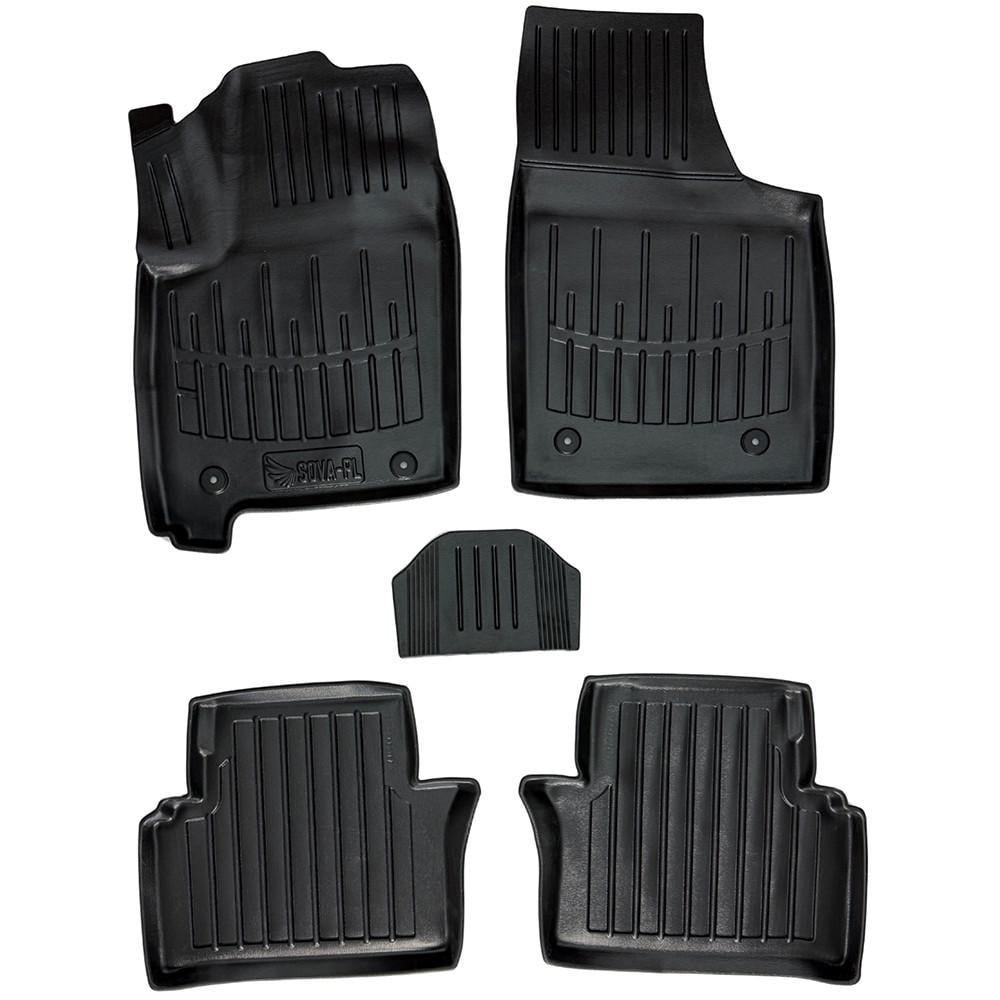 Коврики в салон SOVA-PL для Opel Meriva A 2002-2010 резиновые 5 шт. Черный (28800569)