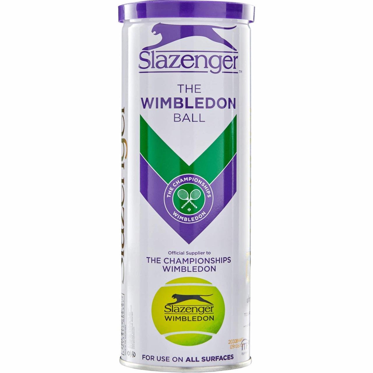 М'ячі для великого тенісу Slazenger Wimbledon Ultra-Vis/Hydroguard 3 ball (340939)