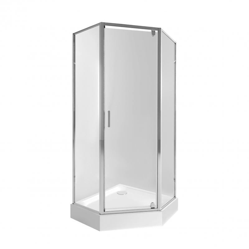 Набор Qtap душевая кабина Leo CRM10995-AC6 Clear с поддоном Leoscorp 309915 (359948)