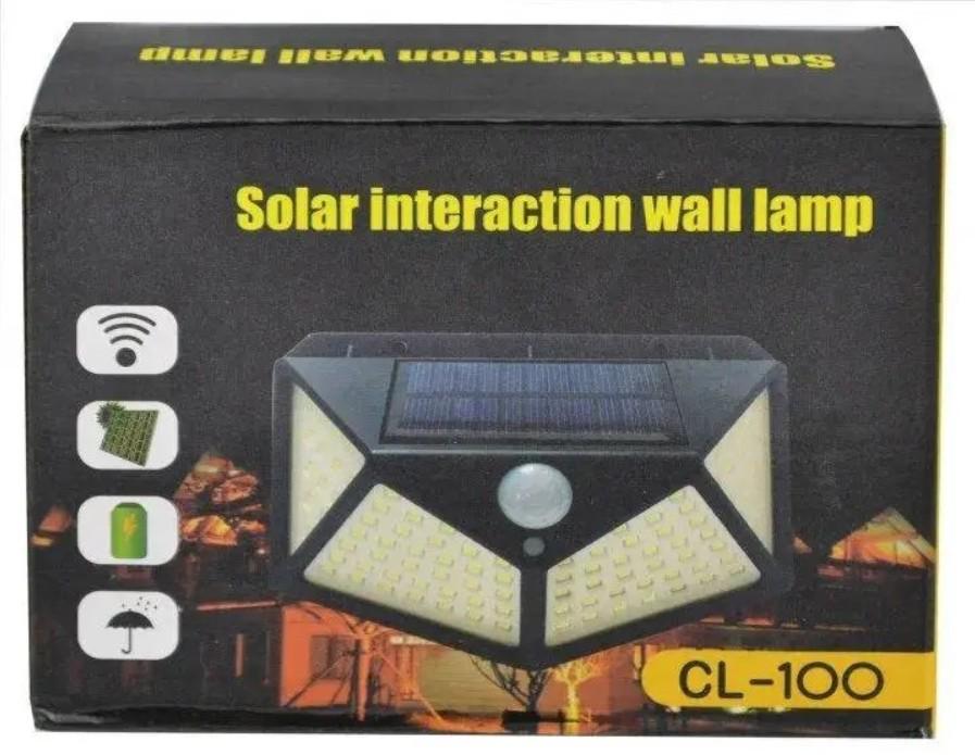 Ліхтар із сонячною панеллю та датчиком руху UKC CL-100 Чорний (19564998) - фото 4 Ліхтар із сонячною панеллю та датчиком руху UKC CL-100 Чорний (19564998) - фото 4