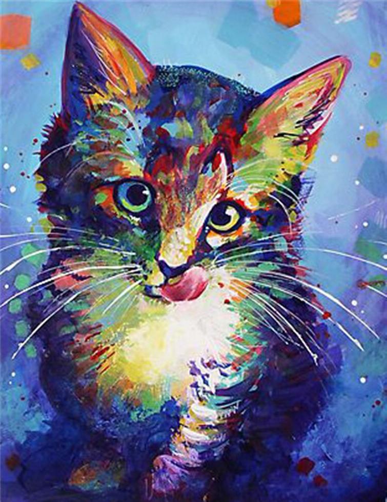 Алмазная мозаика Emerald Craft Котик из красок 30x40 см (23243)