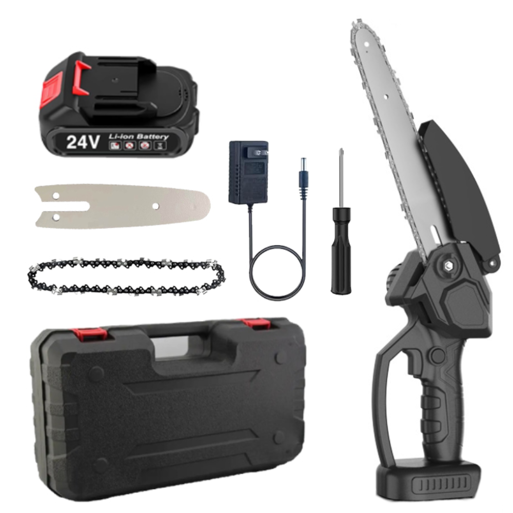 Пила мини аккумуляторная 8" 24V в кейсе с вольфрамовой шиной 6 м/с и литиевым АКБ (N-033)