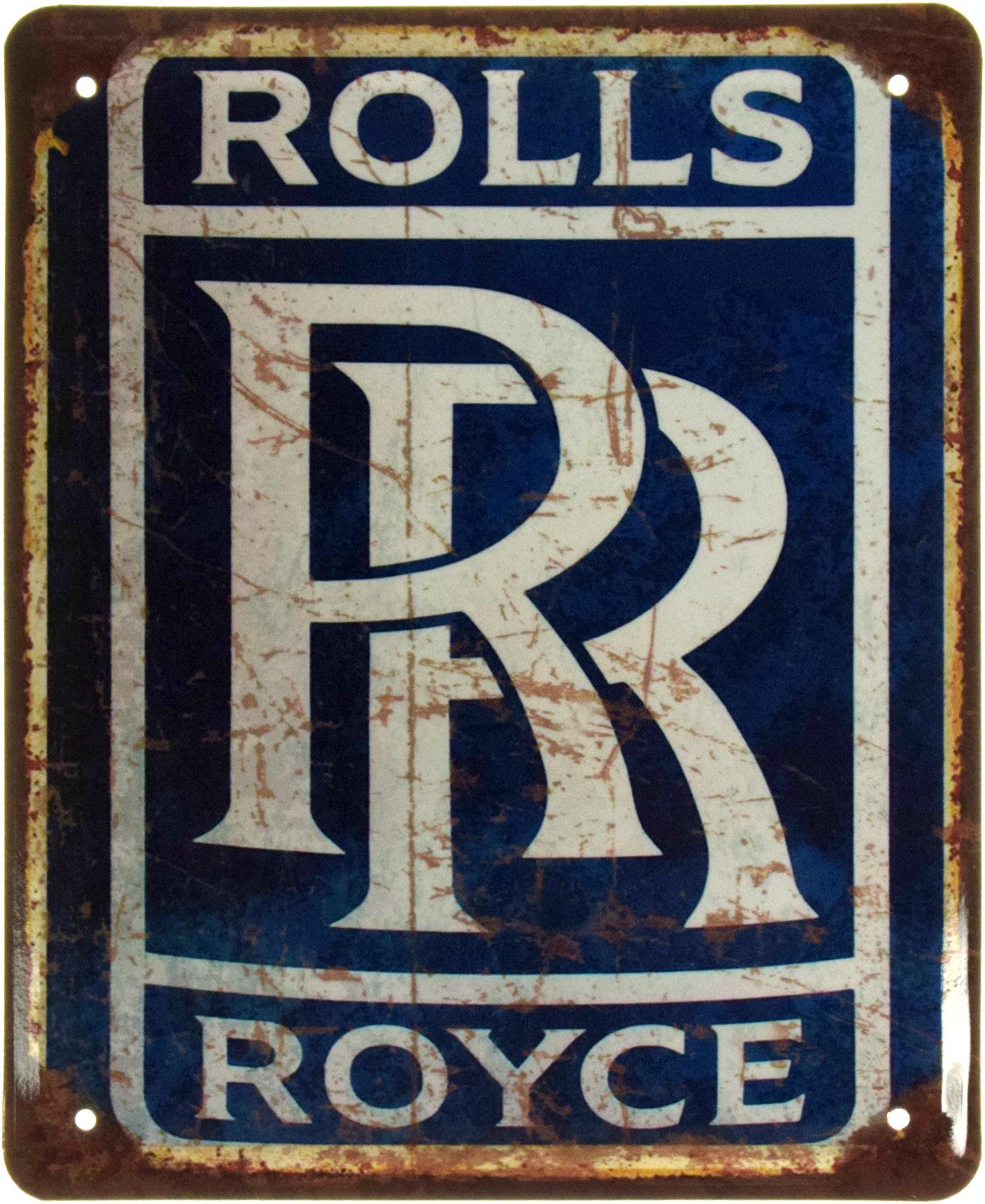 Металлическая табличка Rolls-Royce Logo 18x22 см