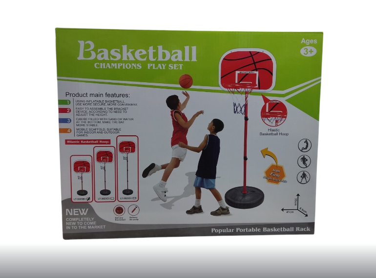 Набор детский Баскетбол LT 3023 B3 мяч/насос/щит с кольцом в коробке