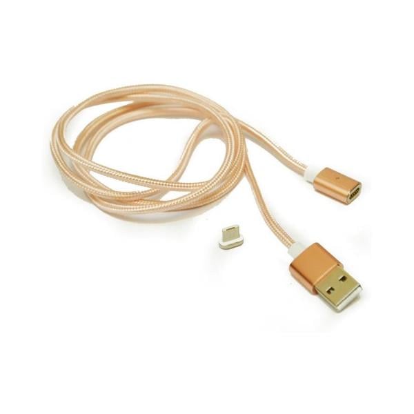 Кабель Ninja USB-microUSB магнитный 1м Gold (YT-MCFB-M / G / 09165)