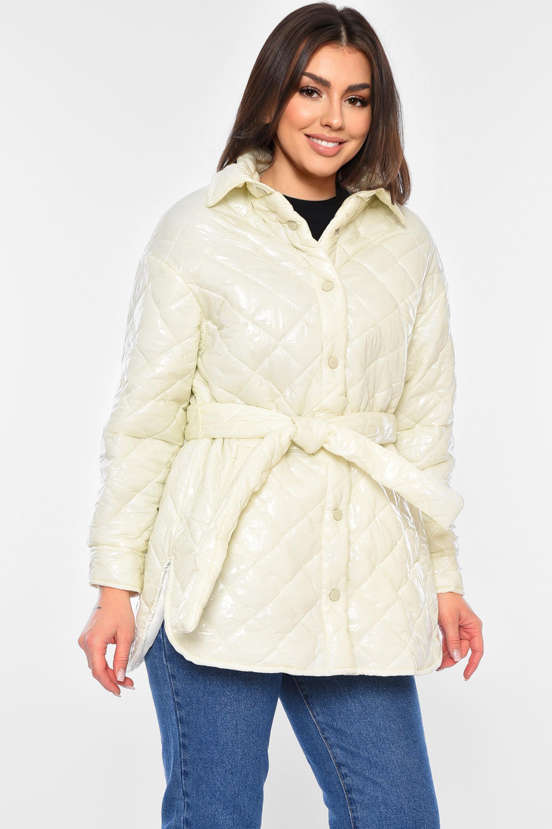 Куртка жіноча демісезонна L Молочний (194654) - фото 2 Куртка жіноча демісезонна L Молочний (194654) - фото 2