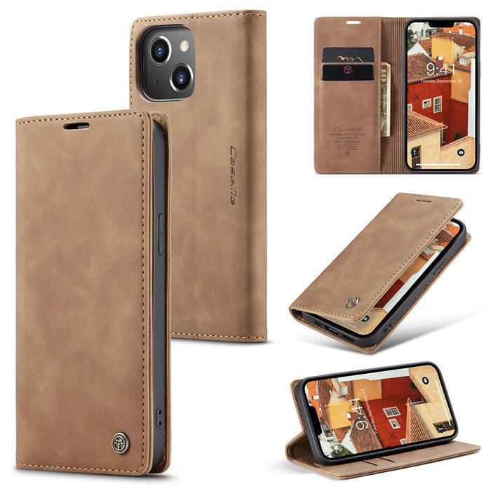 Чехол книжка с магнитом iPhone 14 Plus CaseMe Brown (30852-30) Чехол книжка с магнитом iPhone 14 Plus CaseMe Brown (30852-30)