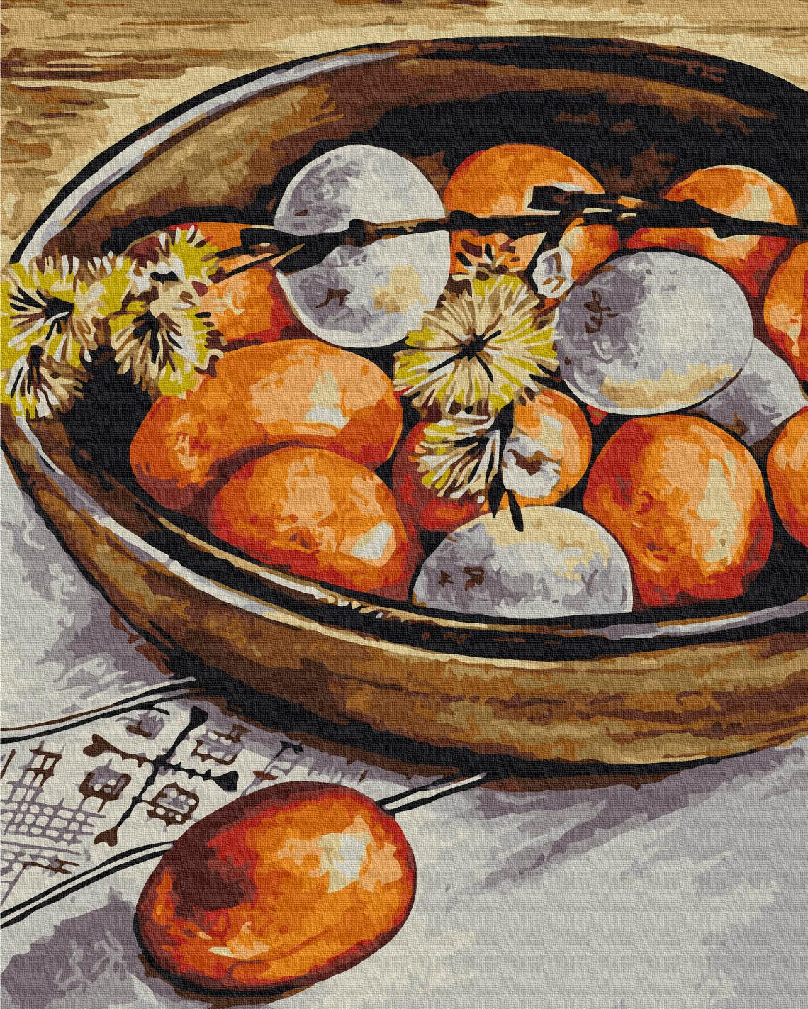 Картина по номерам Brushme Пасхальные яйца и ива 40x50 см (BS53950)