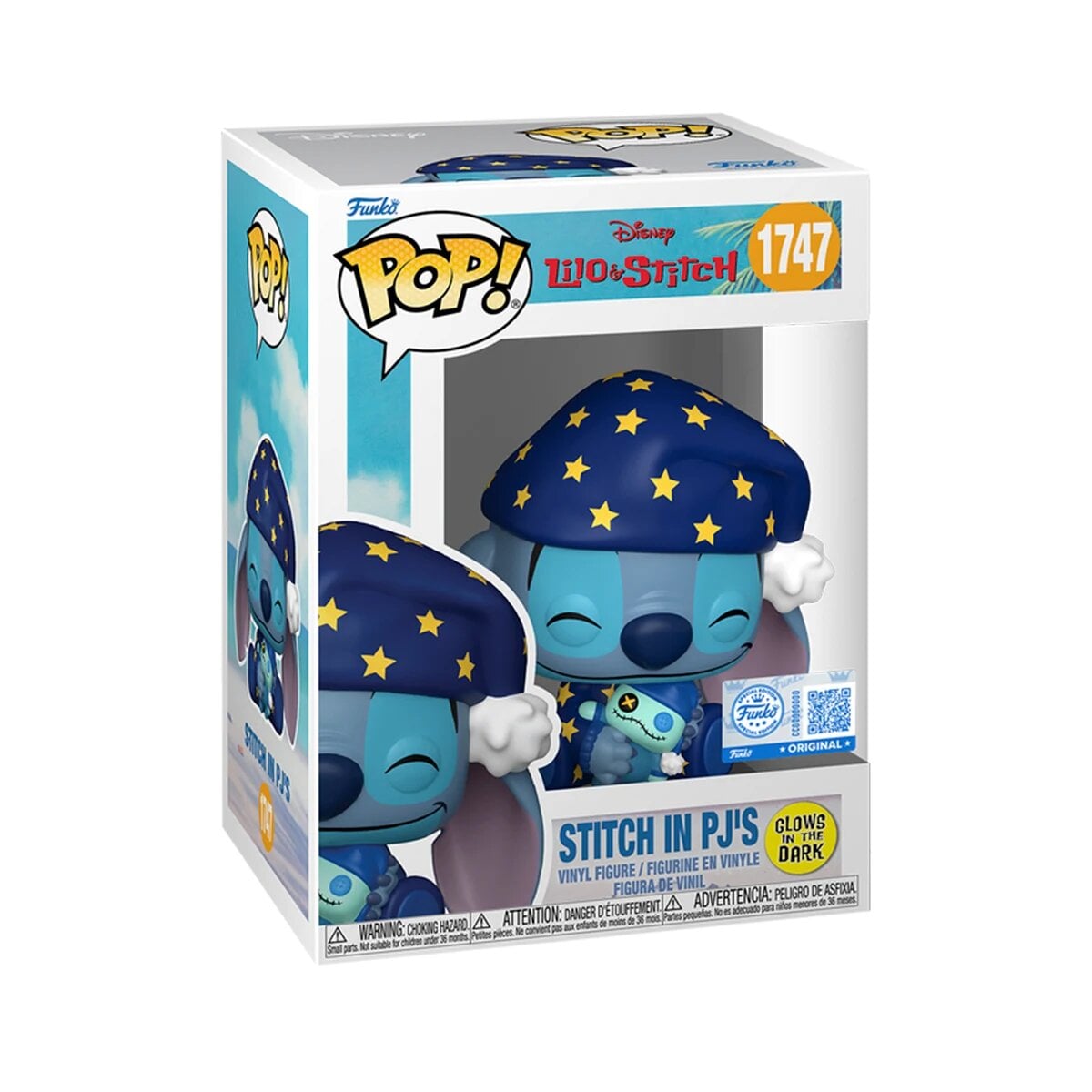 Детская игровая фигурка Funko POP! Лило и Стич S4 Стич светится в темноте 9,6 см винил (91921)