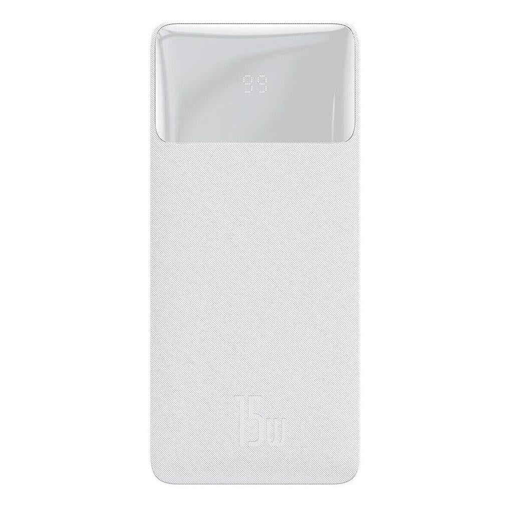 Батарея портативная BASEUS Bipow Digital Display 30000 mAh 15W PPBD050202 White